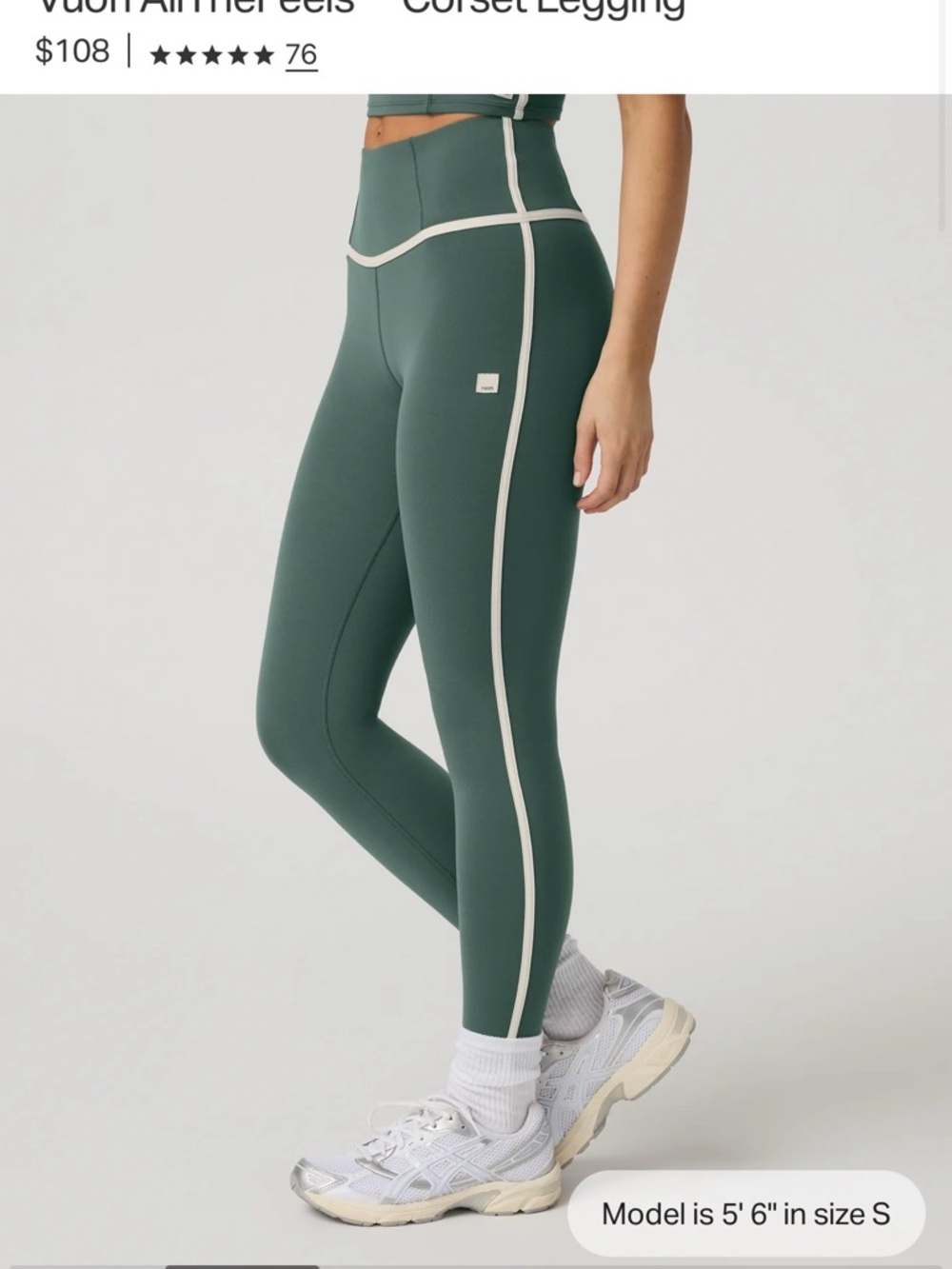 Vuori AllTheFeels™ Corset Legging - Agate Green XS